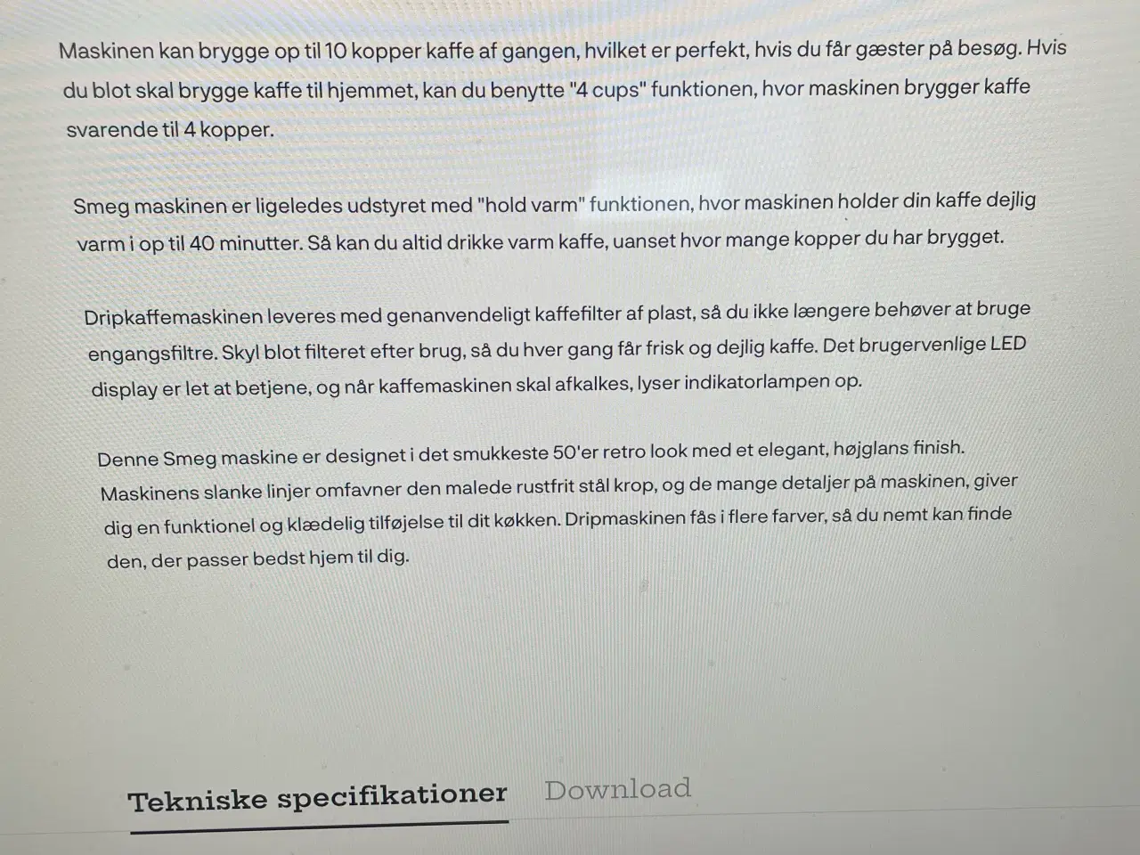 Billede 5 - Smeg meget velholdt kaffemaskine
