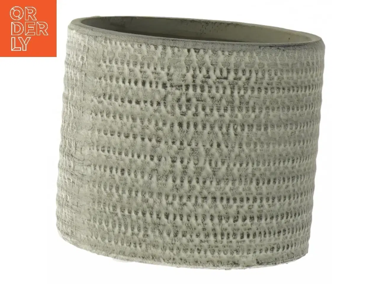 Billede 2 - Grå rund urtepotteskjuler (str. Ø 12 cm)