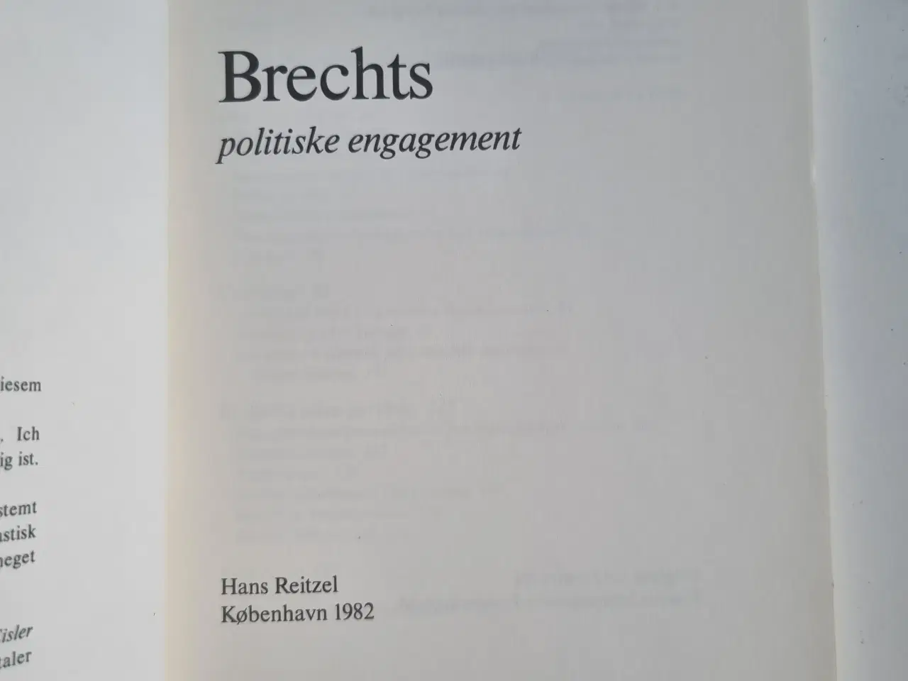Billede 3 - J. William Saxtorph: Brechts politiske engagement