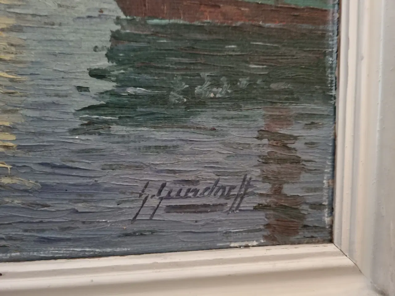 Billede 3 - Oliemaleri - Gilleleje havn