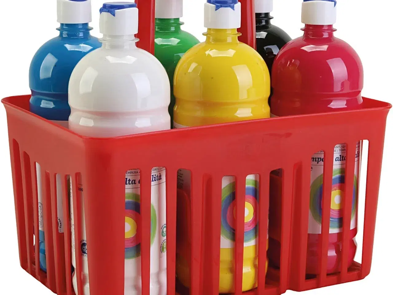 Billede 1 - Mat Temperamaling - 6 Assorterede Farver, 1000 ml