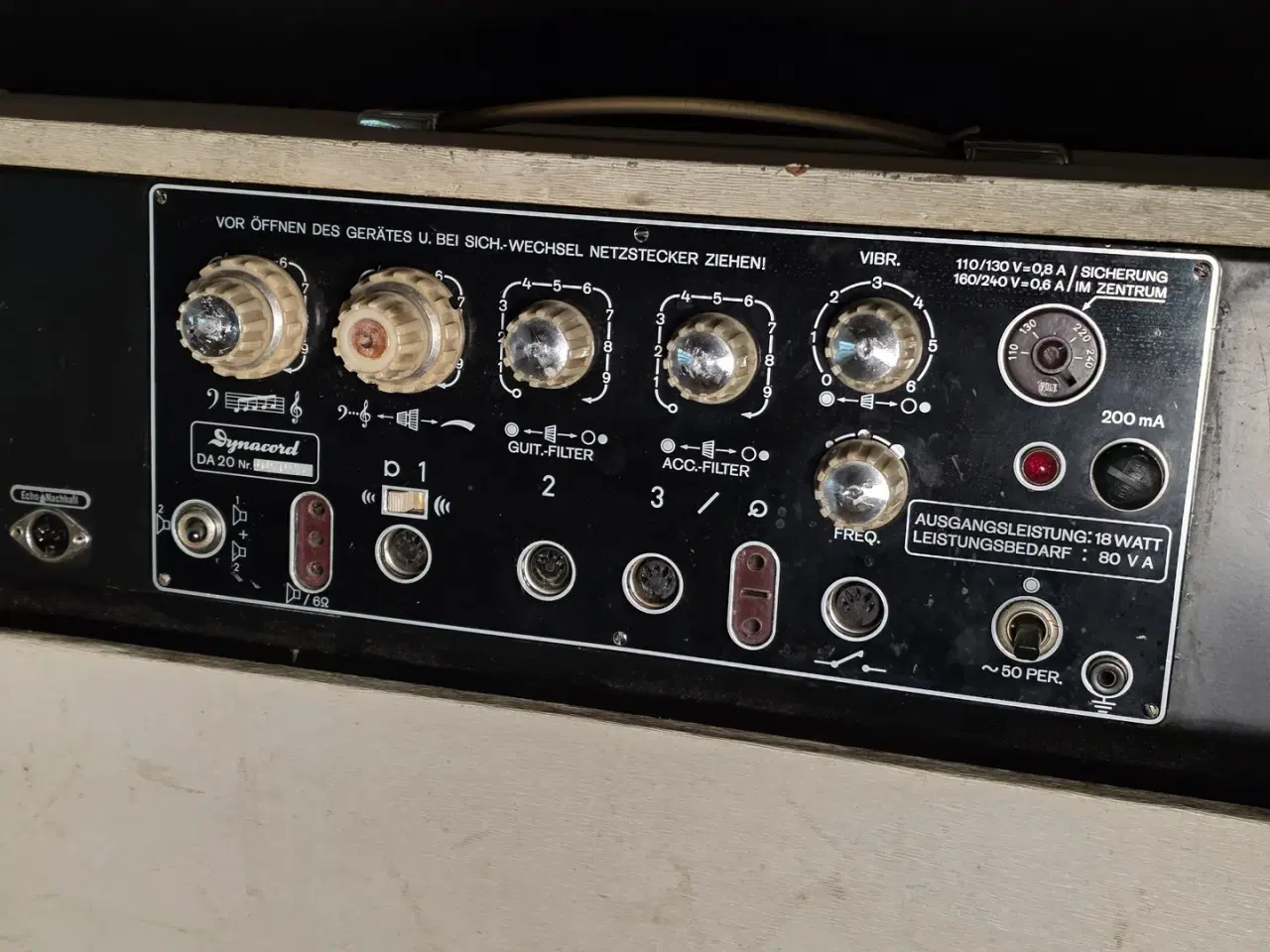Billede 6 - Vintage Dynacord DA 20 rørforstærker – fungerer