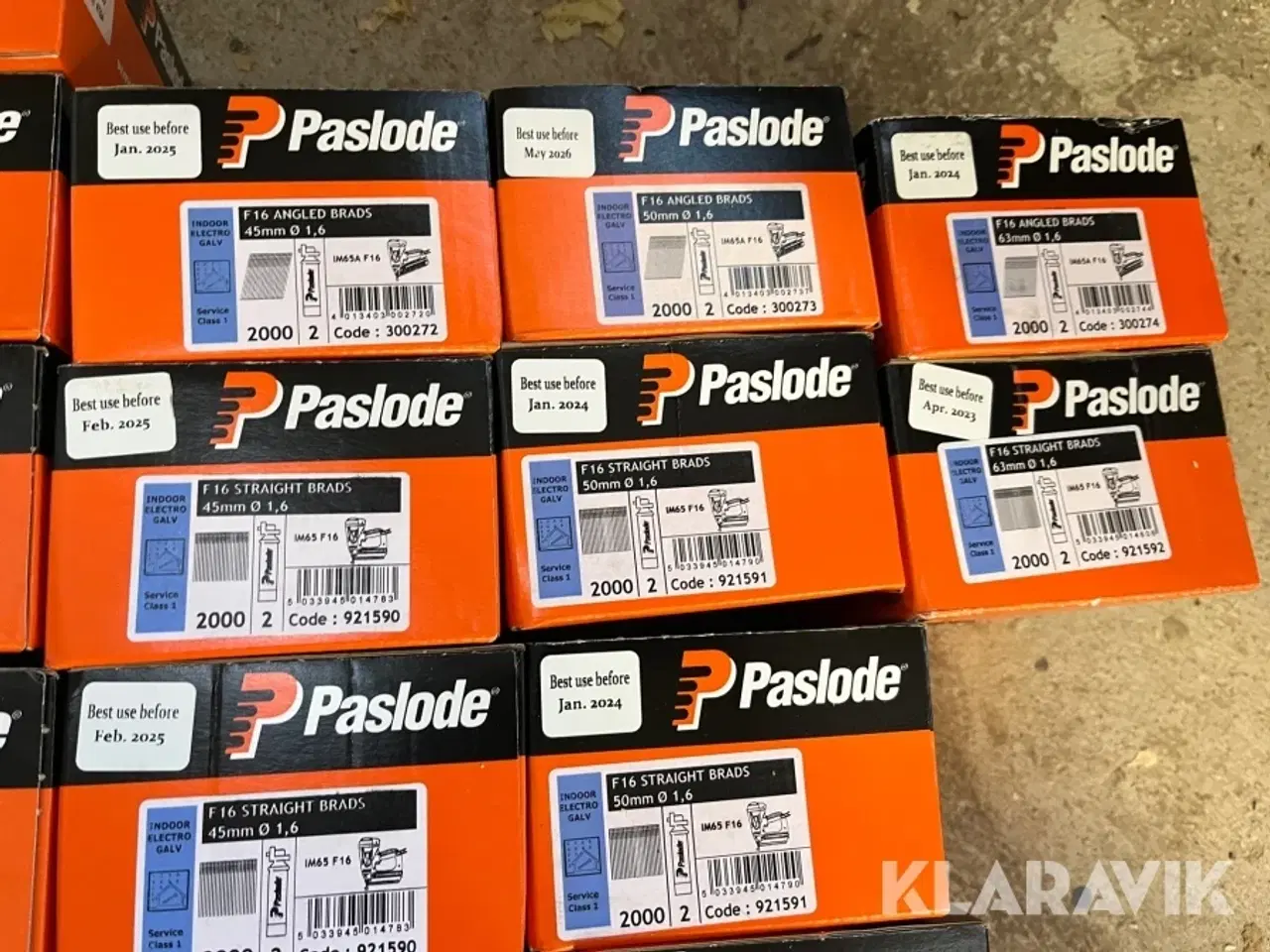 Billede 7 - Dykkersøm Paslode F16-F18 32-63mm 34 kasser med gas