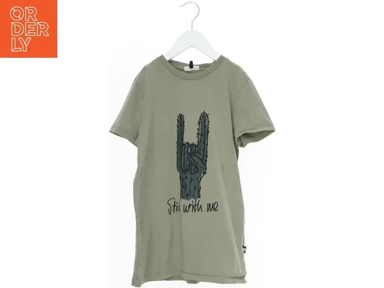 Billede 1 - Grøn T-shirt med print fra Pomp de Lux (str. 164)