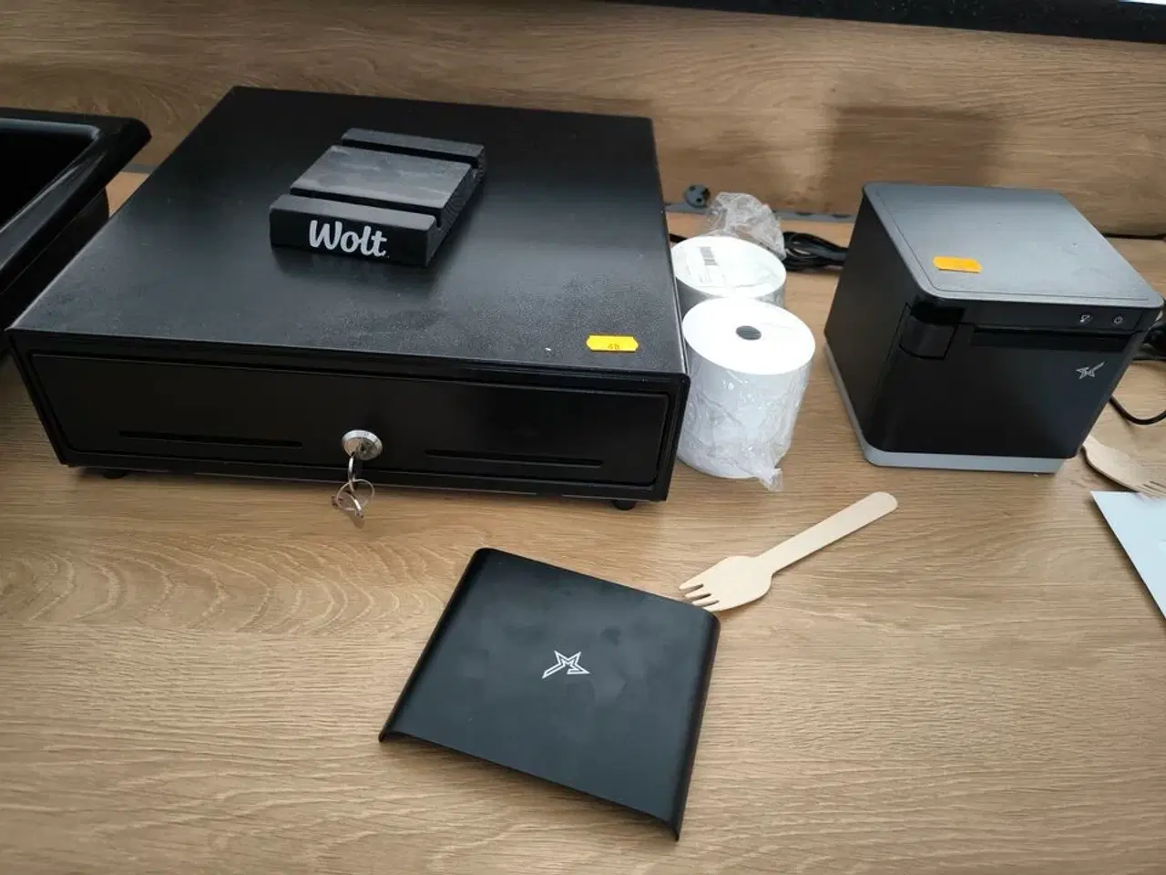 Billede 1 - Kasseskuffe med bonprinter og ruller