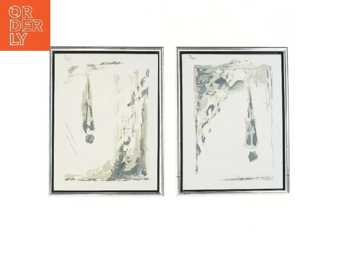 Billede 1 - Abstrakte malerier i ramme (str. 44x34 cm)