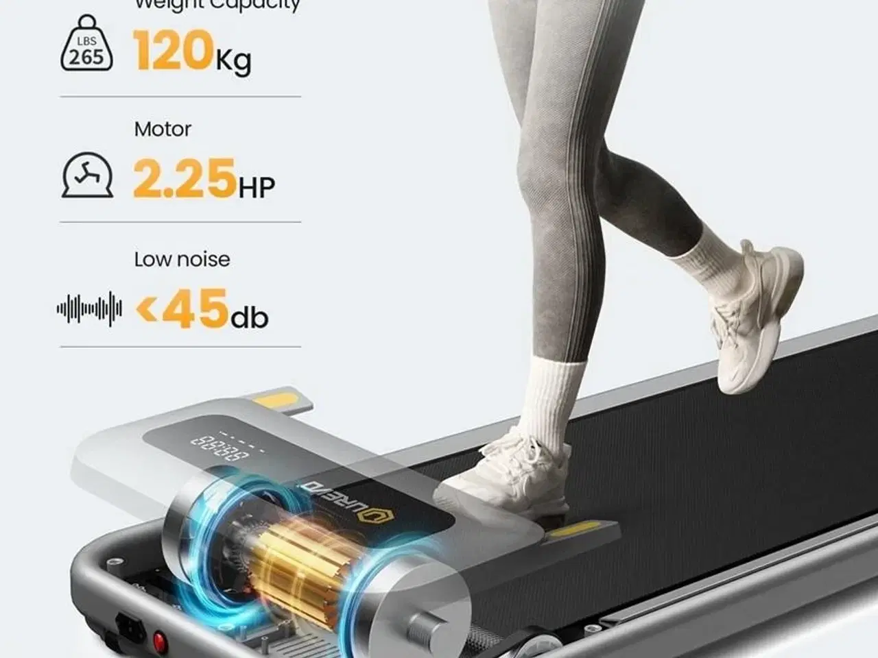 Billede 8 - Løbebånd UREVO Strol U1 walkingpad – elektrisk, 6 km/t