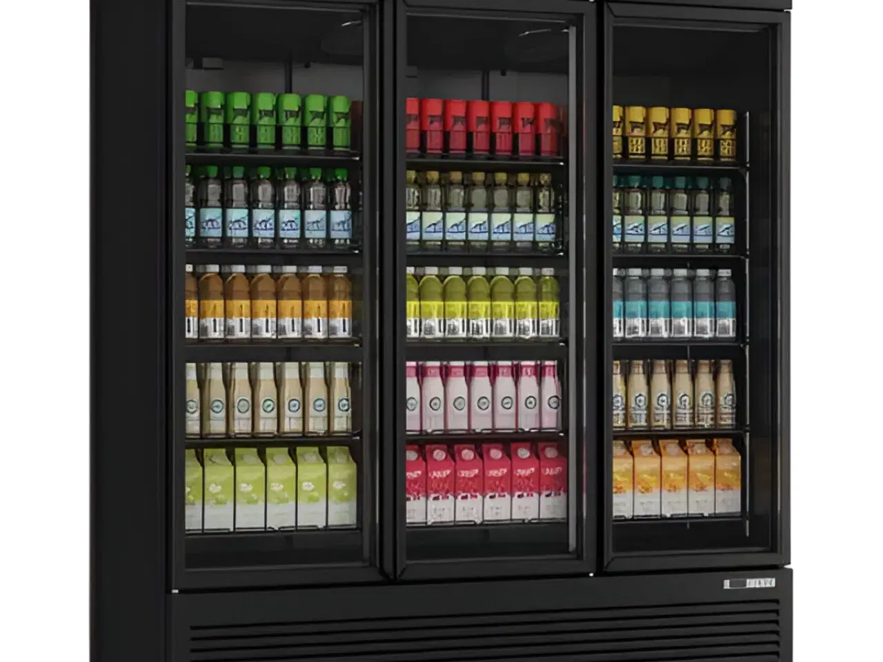 Billede 1 - Stort 3-Dørs Displaykøleskab (1530L) – Ventileret