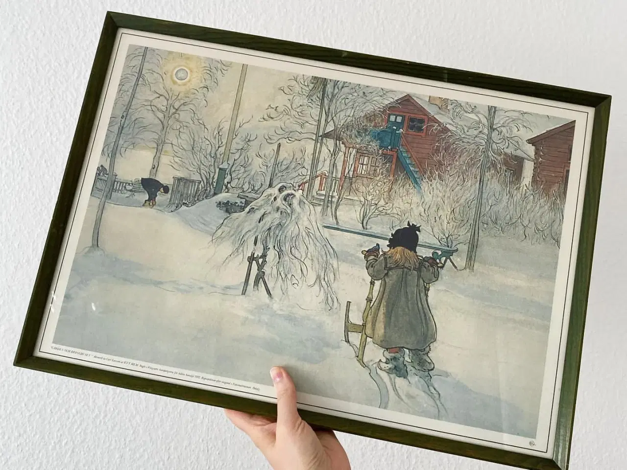 Billede 1 - Carl Larsson (1853-1919), grøn, bejdset ramme