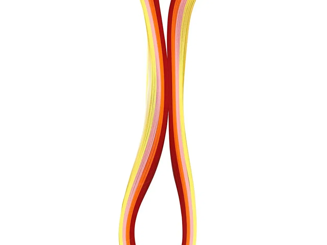 Billede 1 - Quillingpapir, L: 78 cm, B: 5 mm, 120 g, orange, pink, rød, gul, 100stk./ 1 pk.