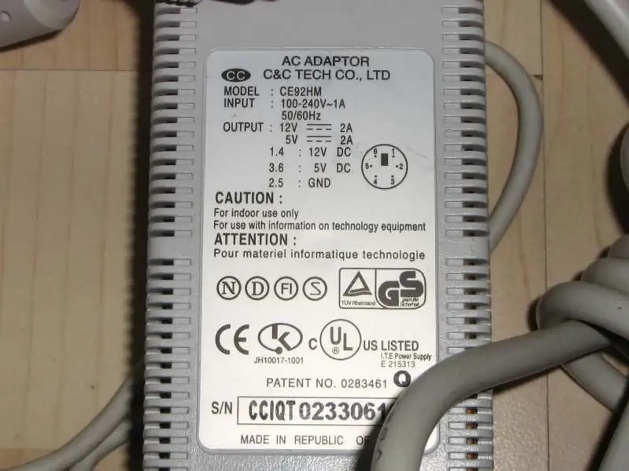 Billede 2 - Strømforsyning C&C Tech CE92HM AC/DC power supply