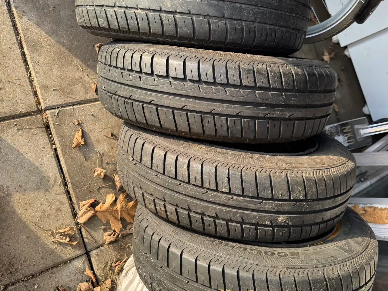 Billede 3 - Fire styk stål felt med dæk til Chevrolet Aveo