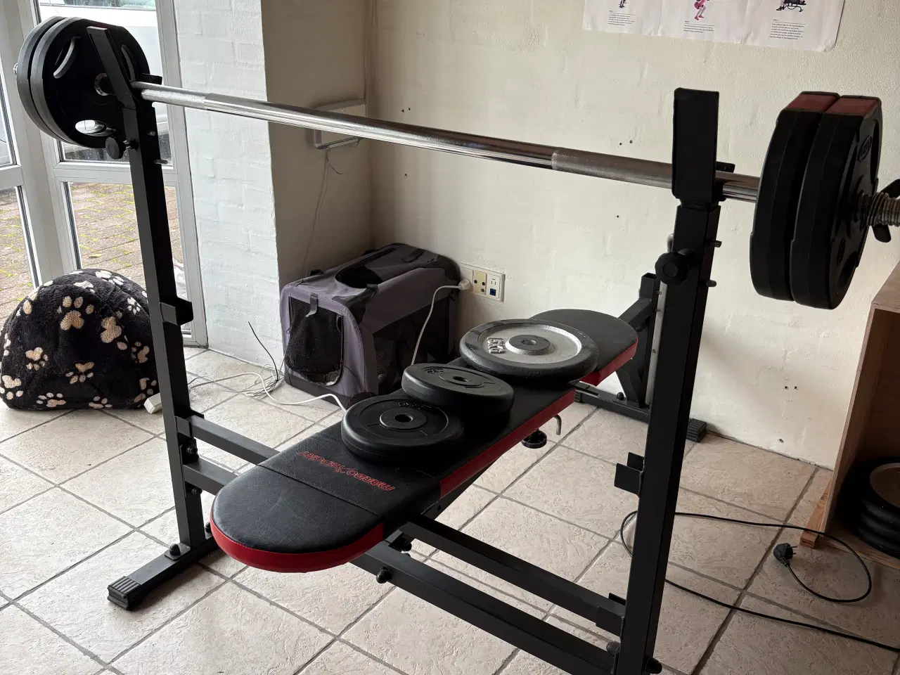 Billede 1 - Træningsbænk med vægtstang