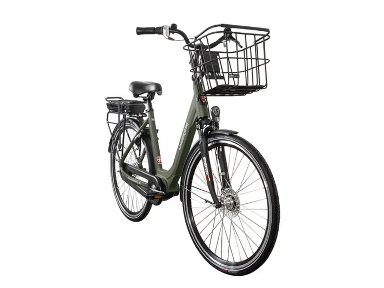 Billede 3 - Lindebjerg 28'' Elcykel Shopper Deluxe - Mat Grøn