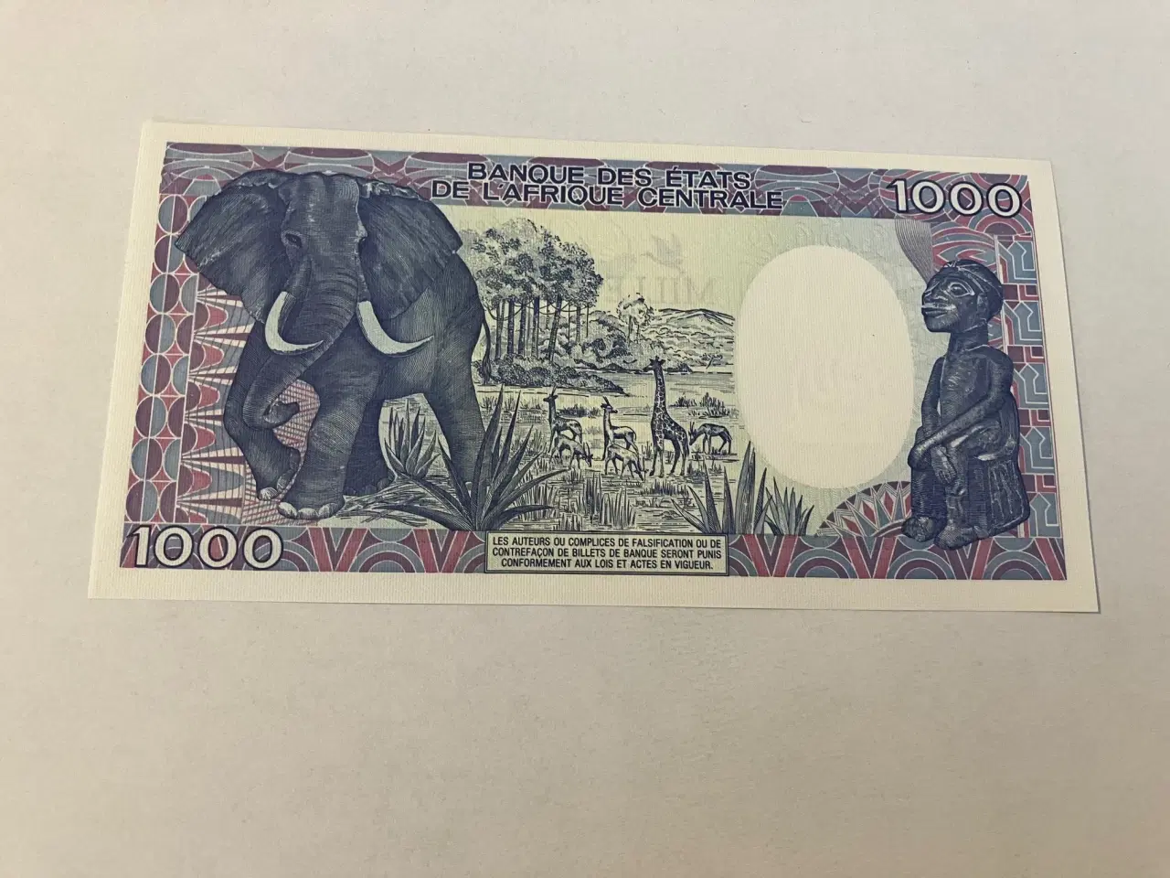 Billede 2 - 1000 Francs Central African Republic 1985