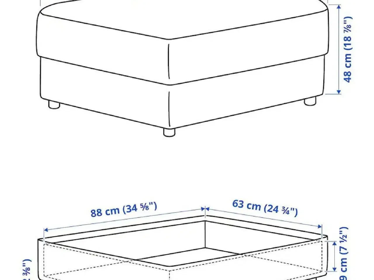 Billede 5 - Sofa IKEA VIMLE (4-pers, sortblå)