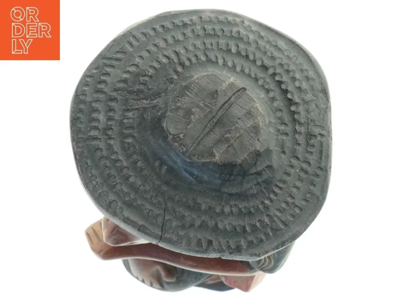 Billede 2 - Træskulptur af mellemamerikansk figur (str. 33 cm)
