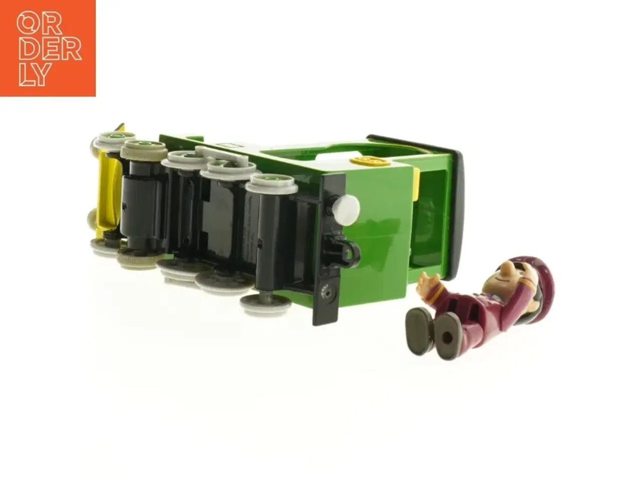 Billede 4 - Grønt legetøjstog med figur (str. 21 x 14 x 7 cm)