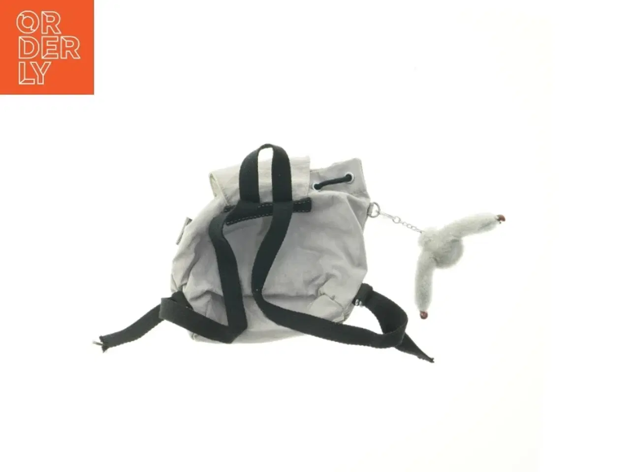 Billede 2 - Grå Kipling mini-rygsæk med abevedhæng fra Kipling (str. 20,5x22 cm)