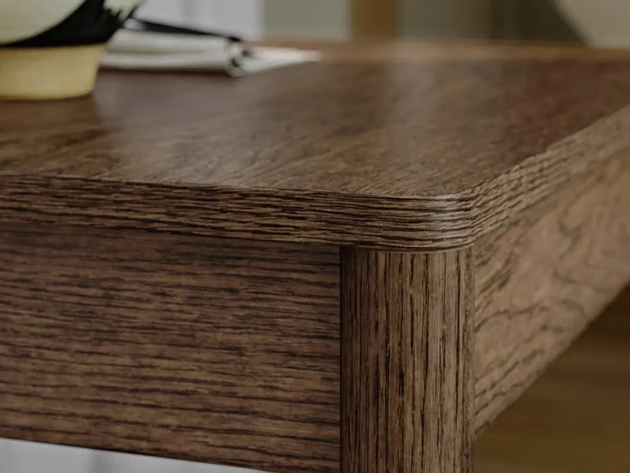 Billede 4 - TONSTAD Bord med udtræk, brun egetræsfiner