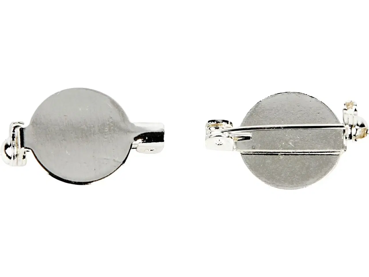 Billede 1 - Brochenål, diam. 20 mm, forsølvet, 5stk./ 1 pk.