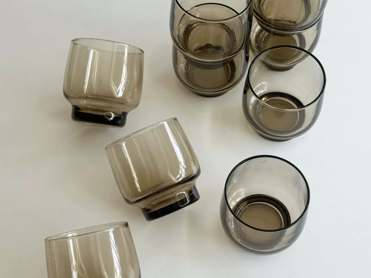 Billede 3 - Luminarc, røgfarvede glas, 10 stk samlet