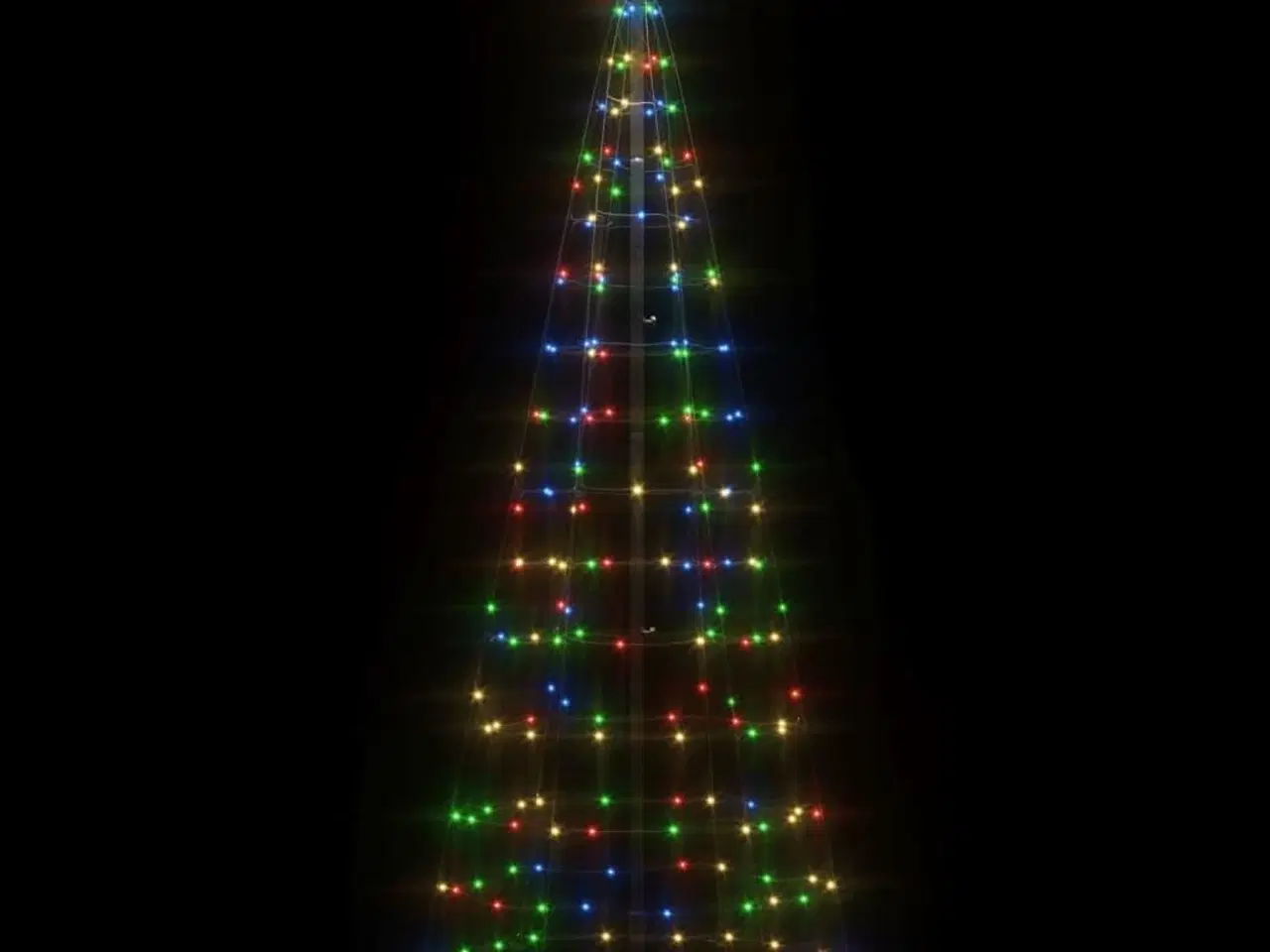 Billede 3 - LED-juletræ med spyd 220 LED'er 180 cm farverigt lys