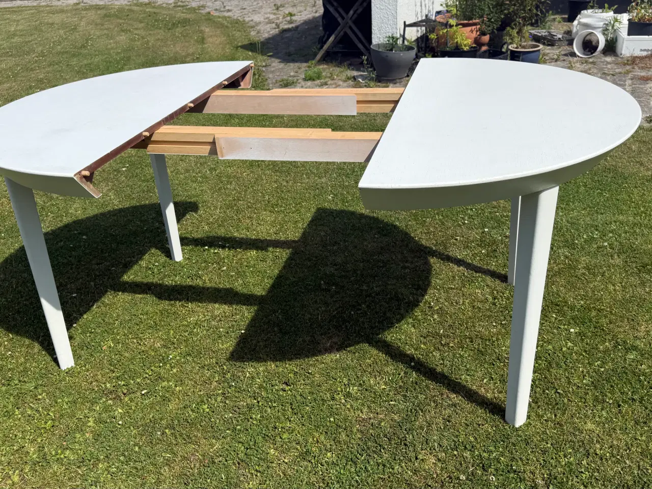 Billede 5 - Retro dansk spisebordsæt rundt spisebord + 2 tillæ