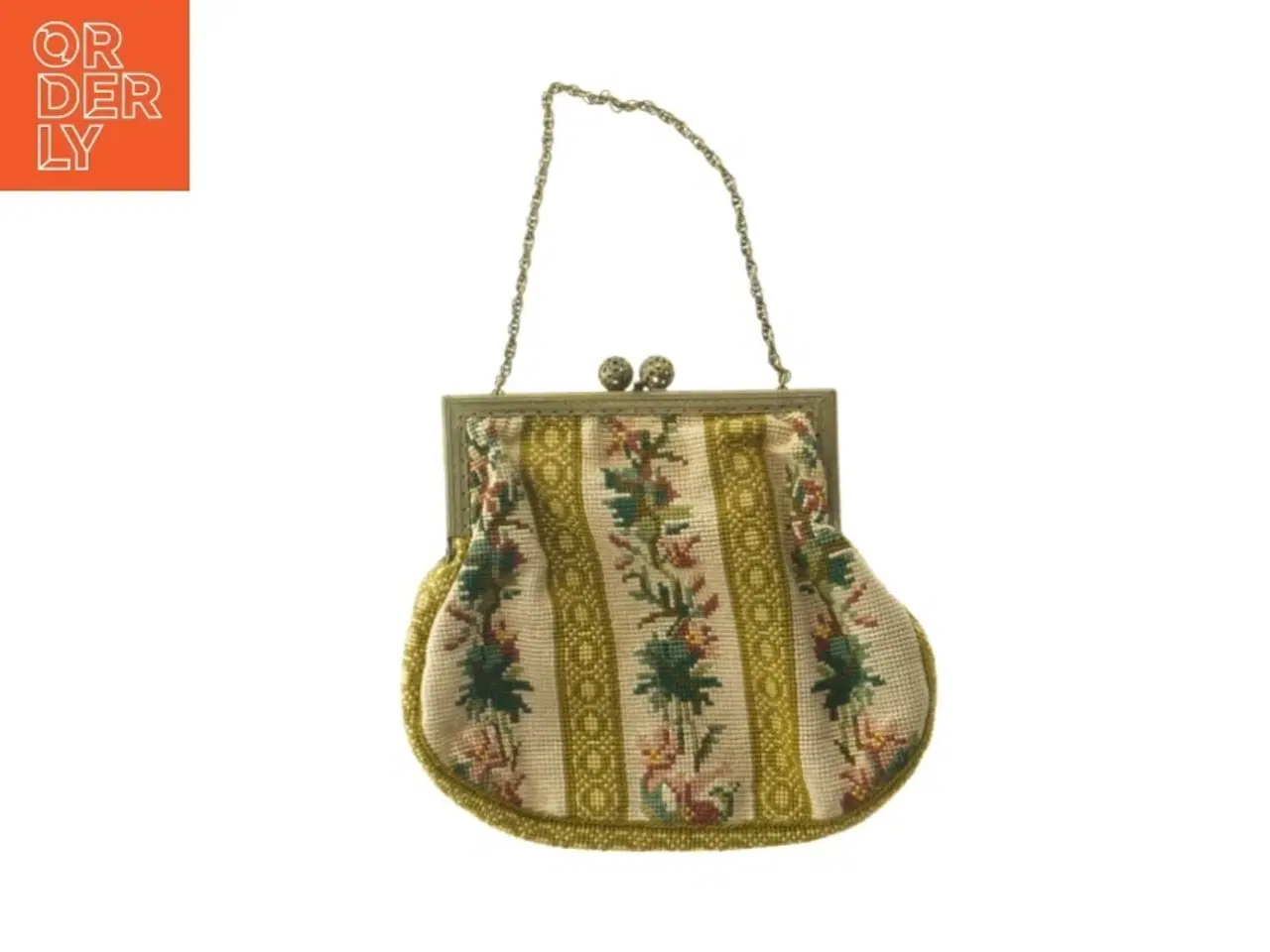 Billede 1 - Broderet festtaske vintage (str. 6,5x14 cm)