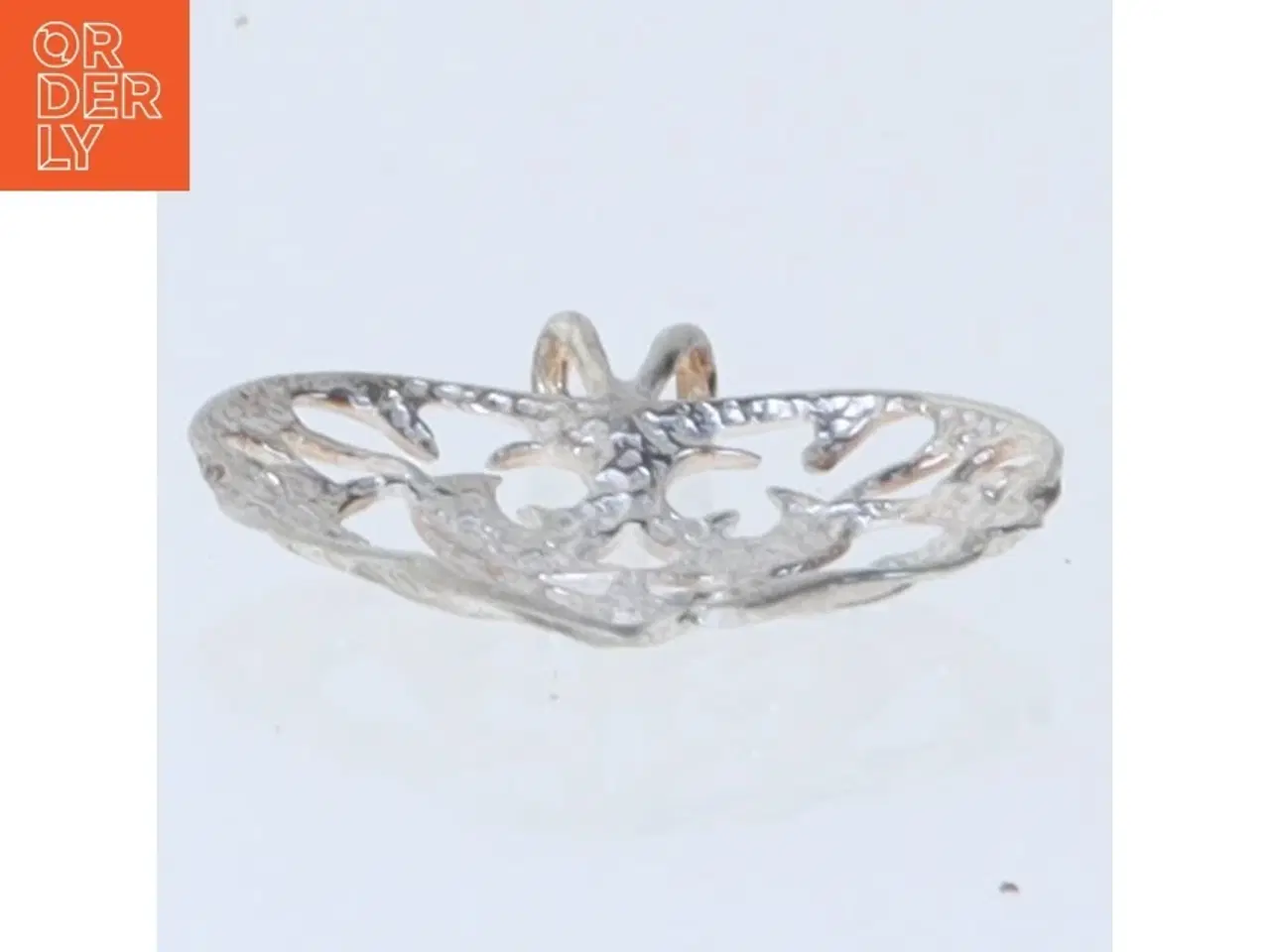 Billede 2 - Hjerteformet filigran vedhæng, bijouteri (str. 2,5 cm)