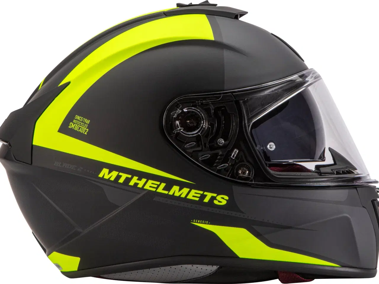 Billede 2 - MC / Scooter Styrthjelm MT Blade2 SV sort/fluo gul