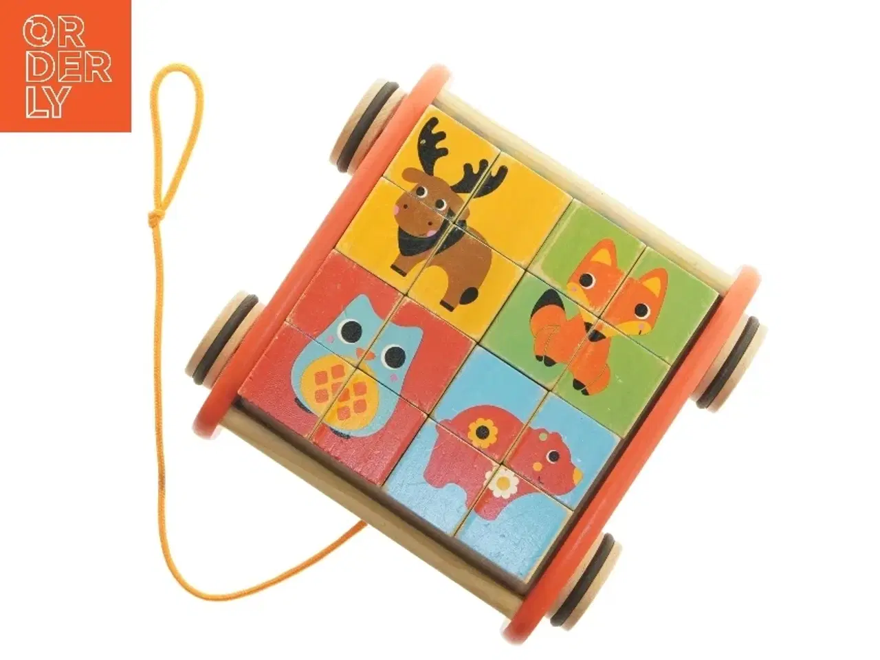 Billede 1 - Trækvogn med farverige klodser