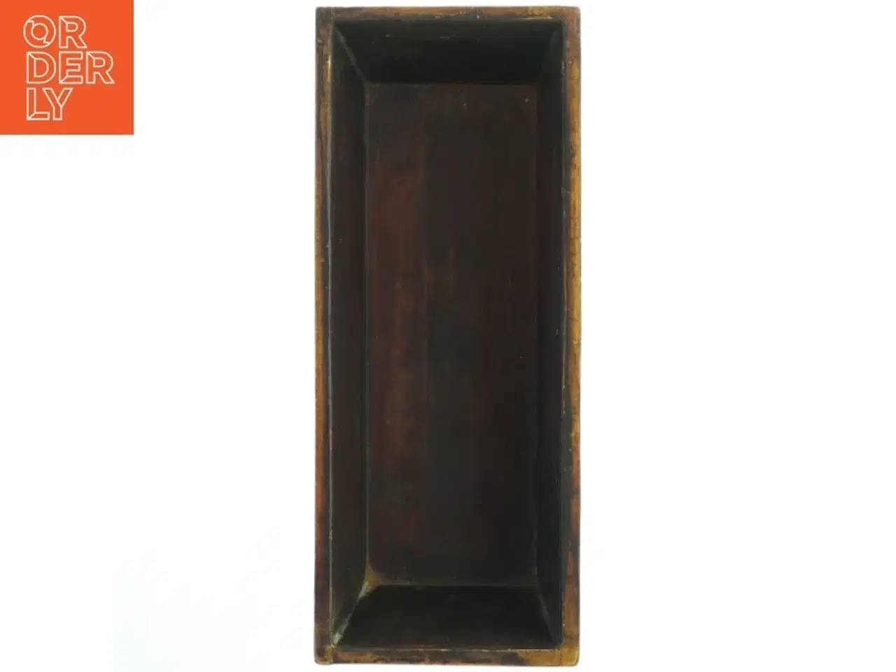 Billede 3 - Antik blomstret træ kasse (str. 34x14 cm)