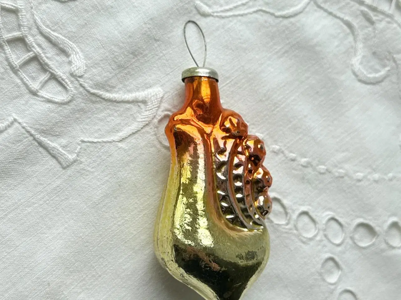 Billede 3 - Vintage glaspynt, hane, orange