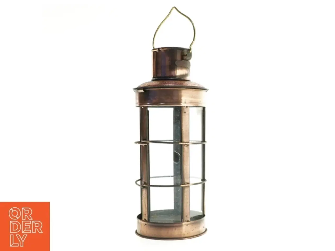 Billede 4 - Kobber lanterne Sparebøsse (str. 28,5 x 11,5 cm)