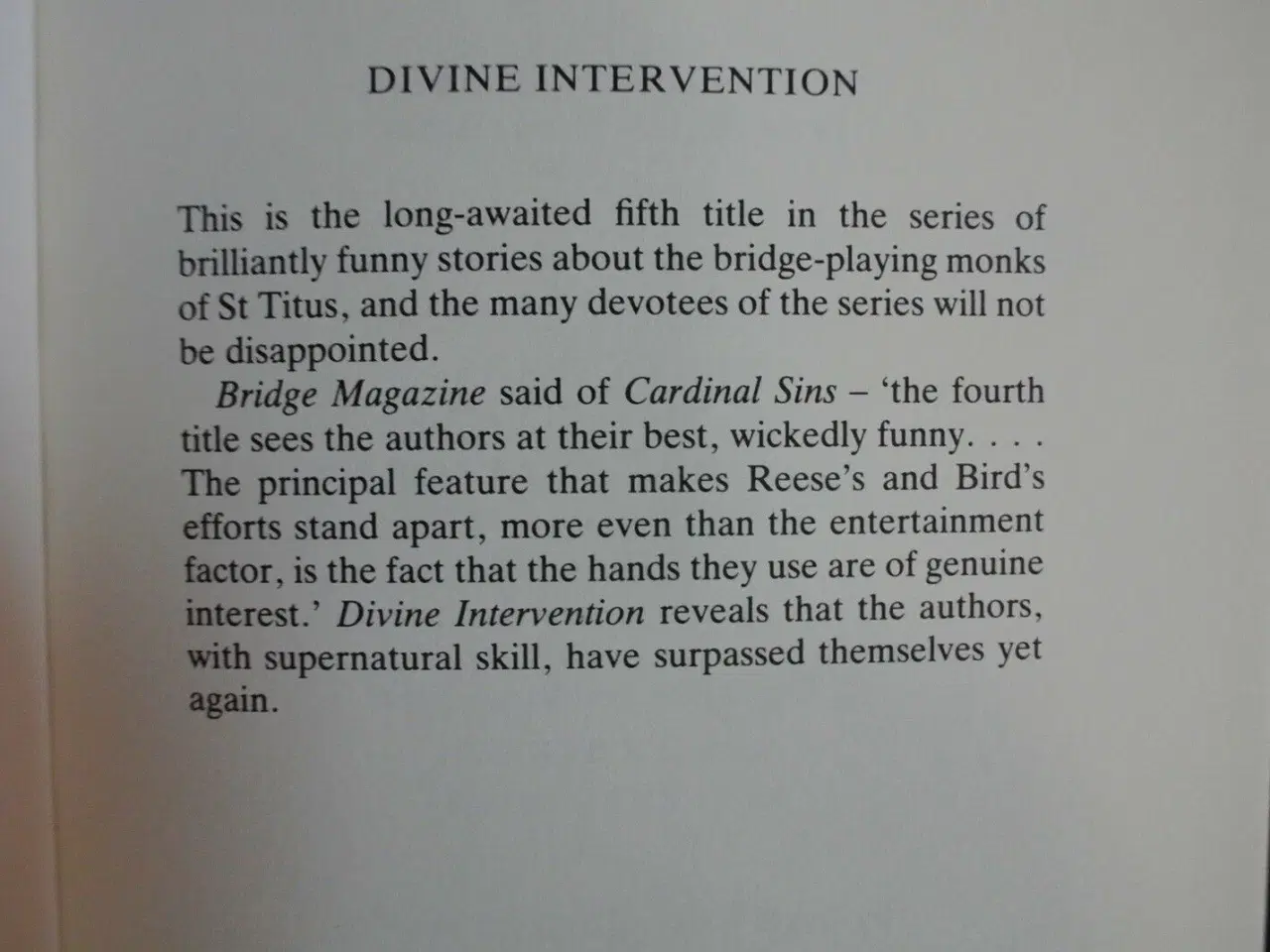 Billede 3 - divine intervention - bridge, by terence reese and