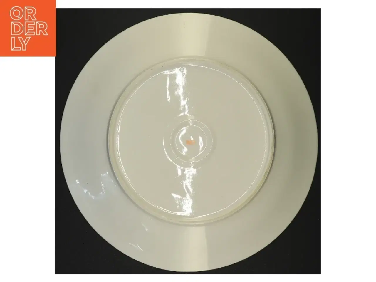 Billede 4 - Blomsterdekoreret porcelænstallerken (str. Diameter 27 og en halv cm)