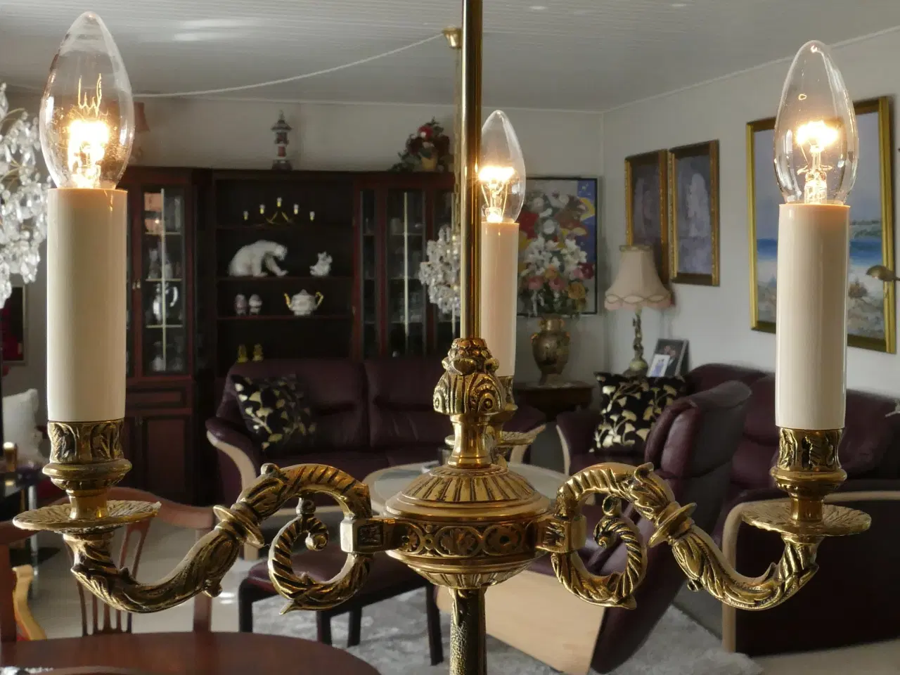 Billede 3 - Ældre Bronze Standerlampe