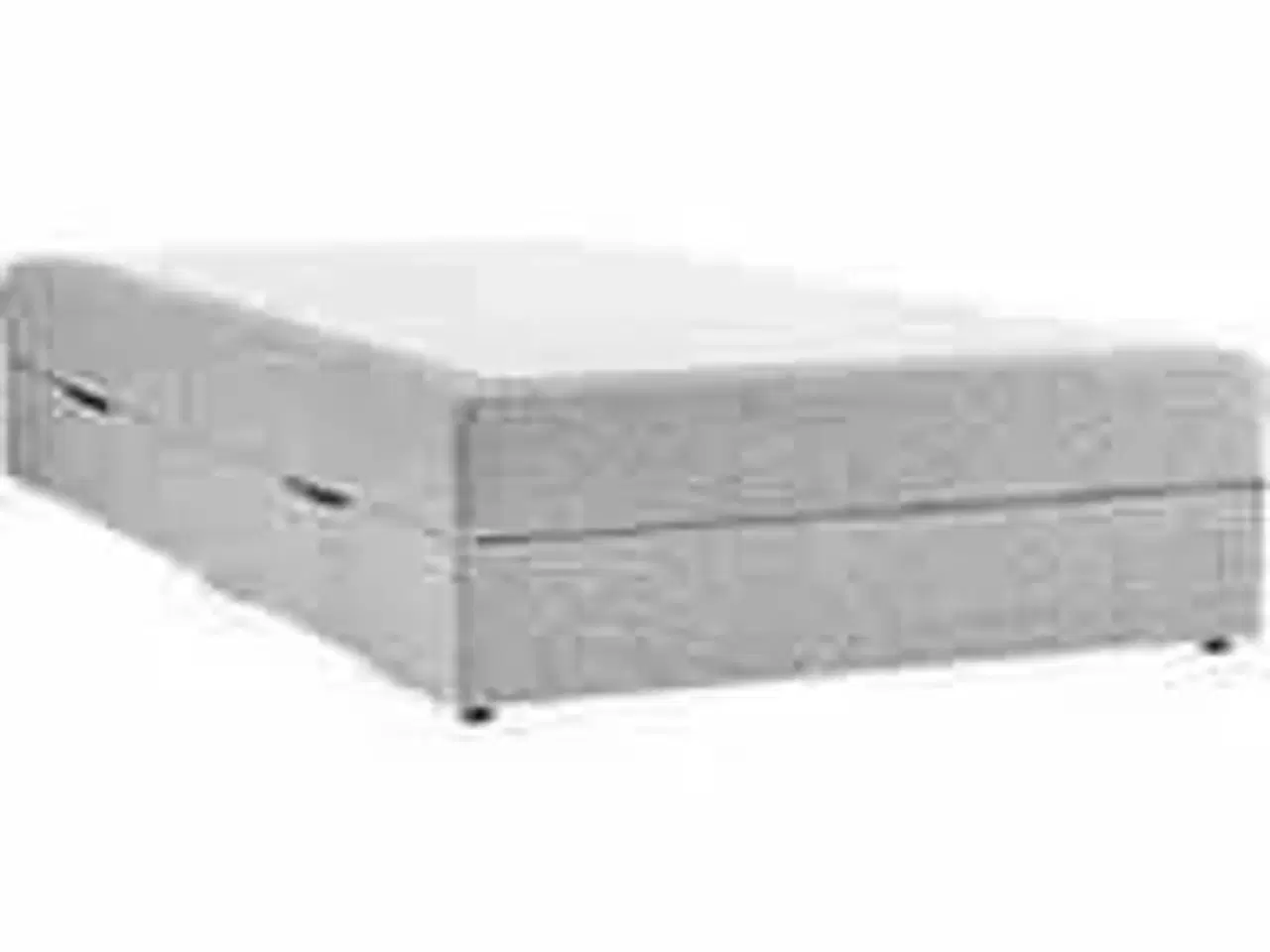 Billede 1 - Nordisk fjer B90 seng med opbevaring 120x200 cm Lysegrå