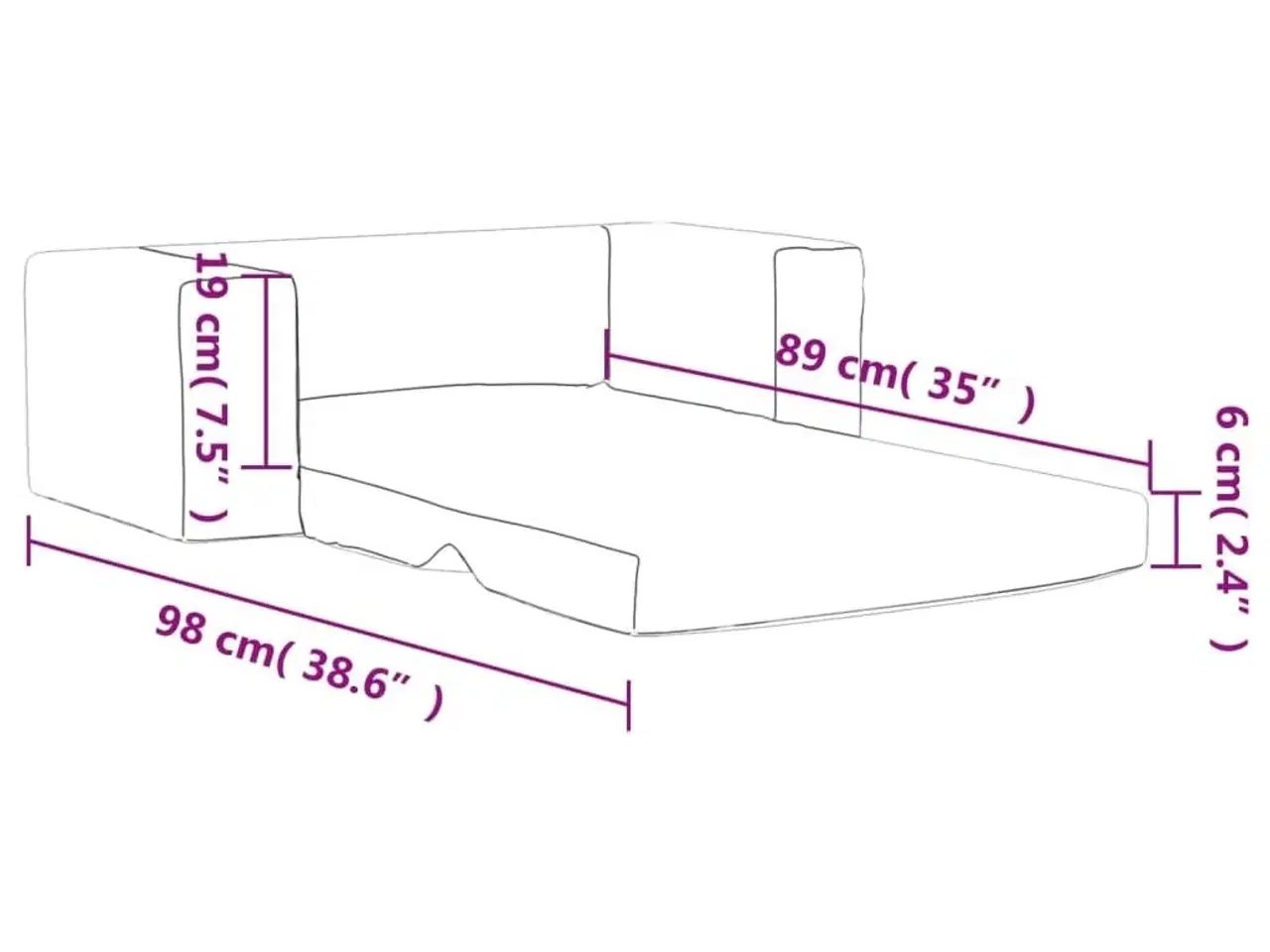 Billede 10 - 2-personers sovesofa til børn blødt plys antracitgrå