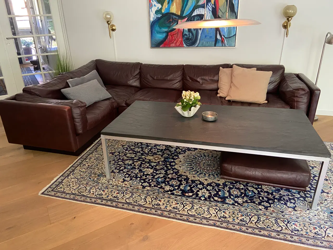 Billede 3 - Meget tyk brun Kærnelæder sofa
