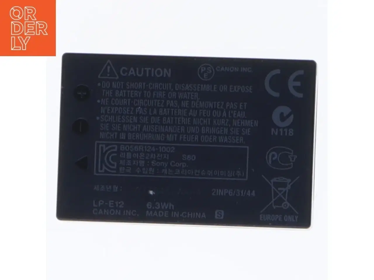 Billede 2 - Canon batteripakke LP-E12 fra Canon (str. 4,5x3 cm)