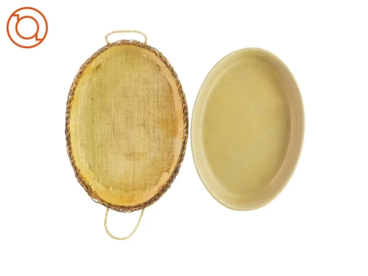 Billede 3 - Porcelæns fad med bærgerkurv