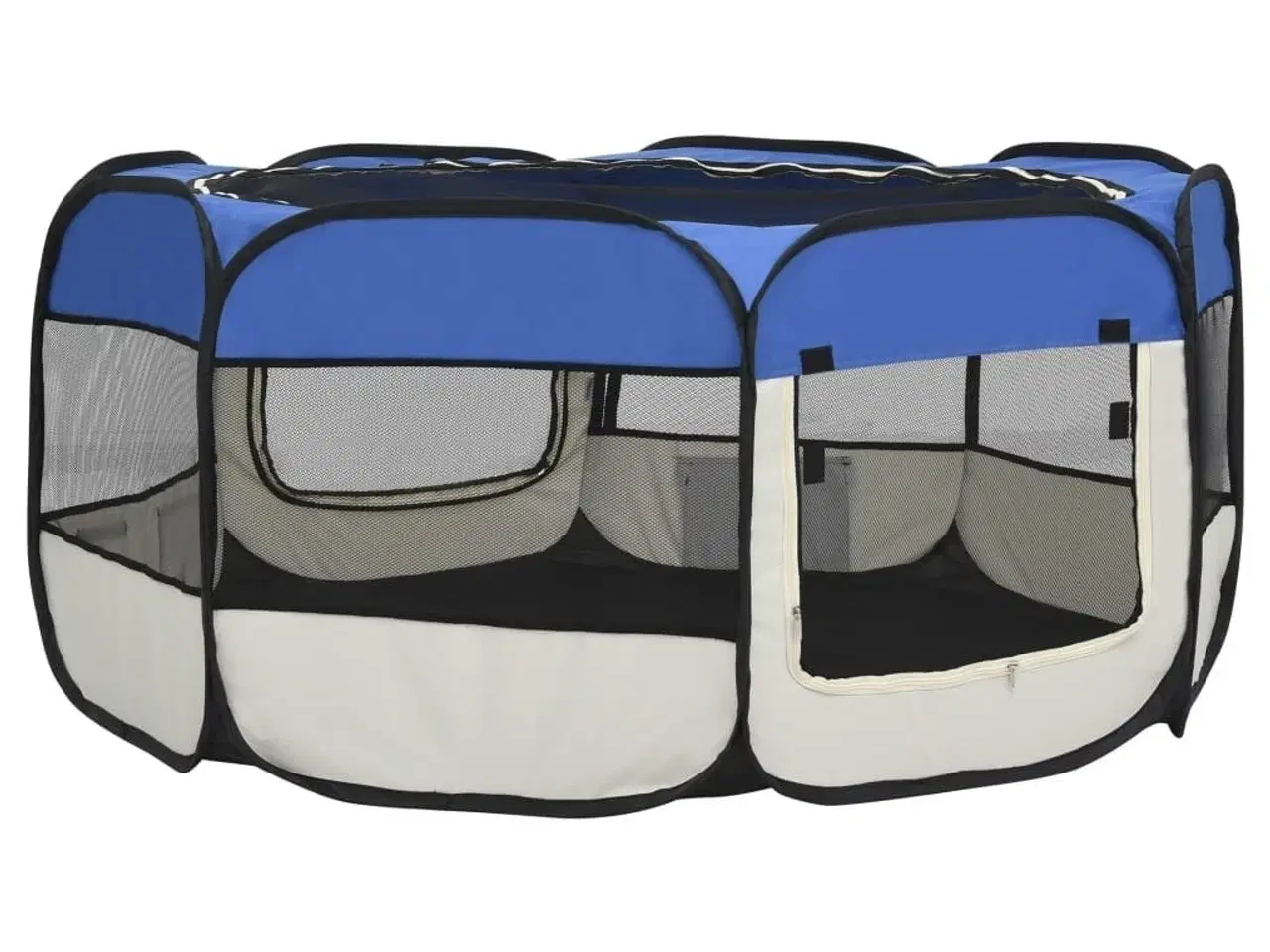 Billede 8 - Foldbar hundegård med bæretaske 145x145x61 cm blå