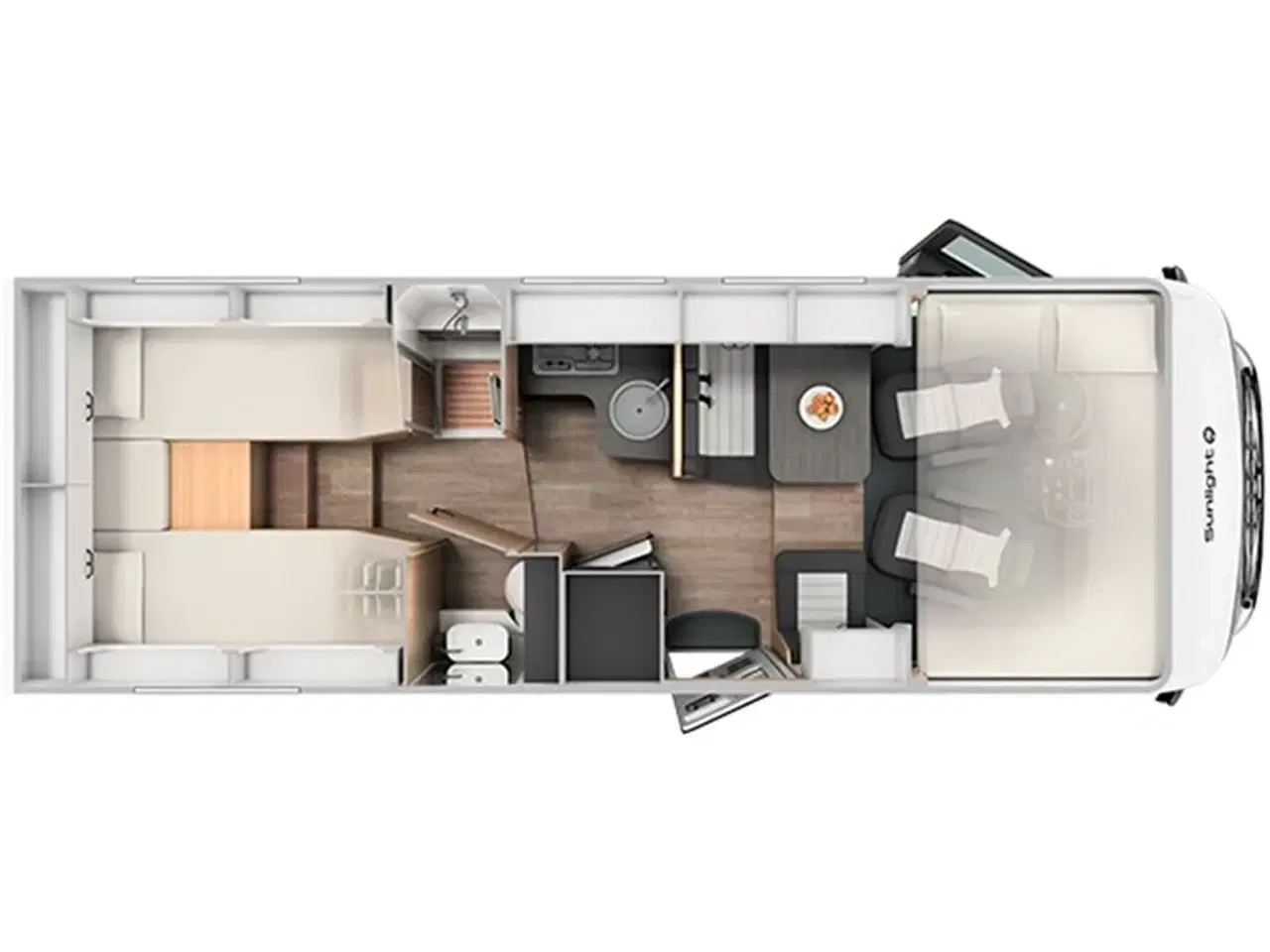 Billede 2 - 2026 - SunLight Sunlights flagskib I68 Adventure med enkeltsenge, automatgear og digital pakke