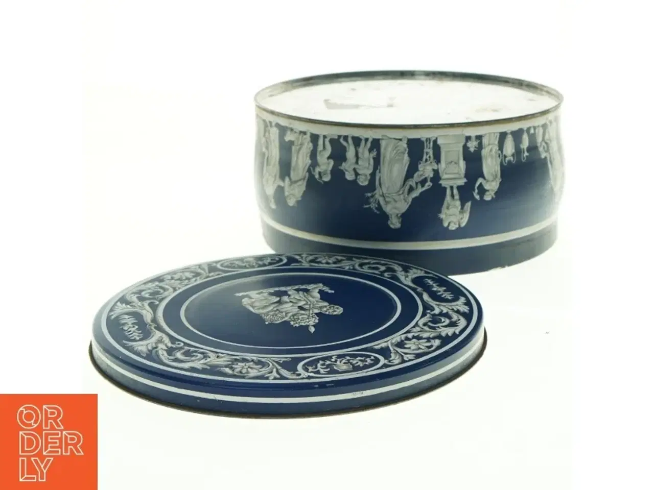 Billede 3 - Dekorativ dåse i Wedgwood-stil (str. Diameter 21 cm h 10 cm)