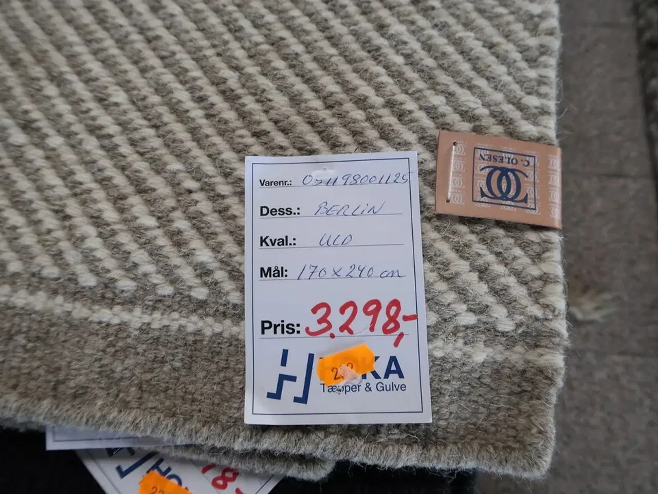 Billede 2 - Gulvtæppe BERLIN Uld