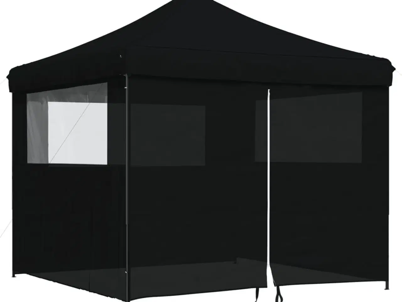Billede 2 - Foldbart pop-up festtelt med 4 sidevægge sort