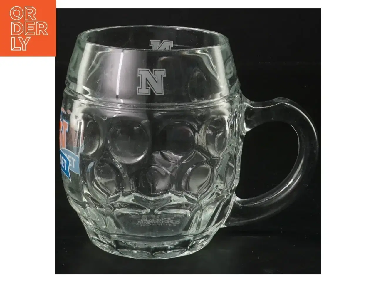 Billede 2 - Ølkrus med Natholdet logo (str. Ø 8,5 cm længde 11,5 cm)