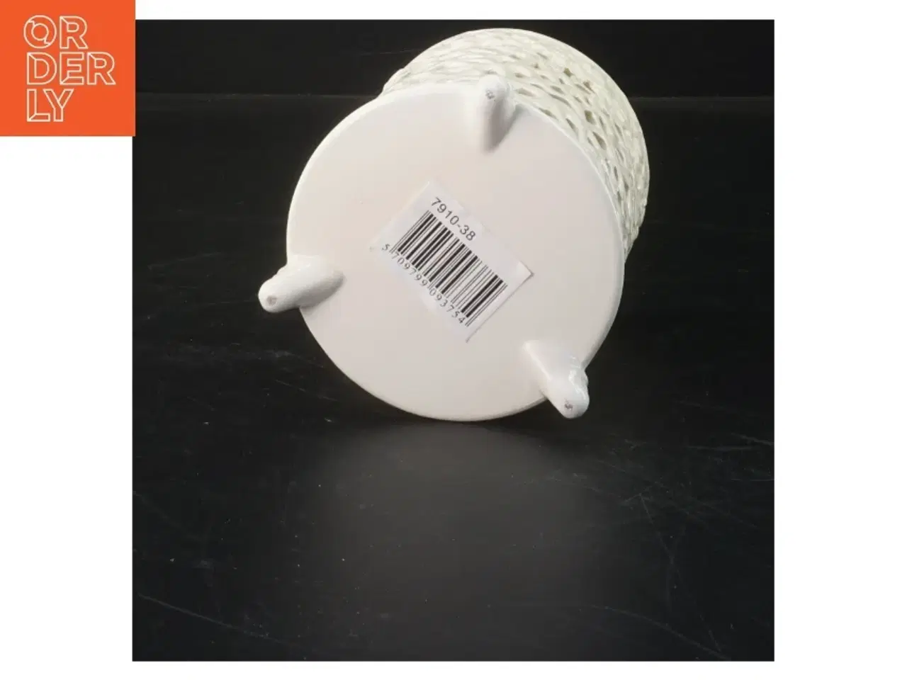 Billede 2 - Dekorativ hvid keramisk potpourri beholder med låg (str. 13x10 cm)